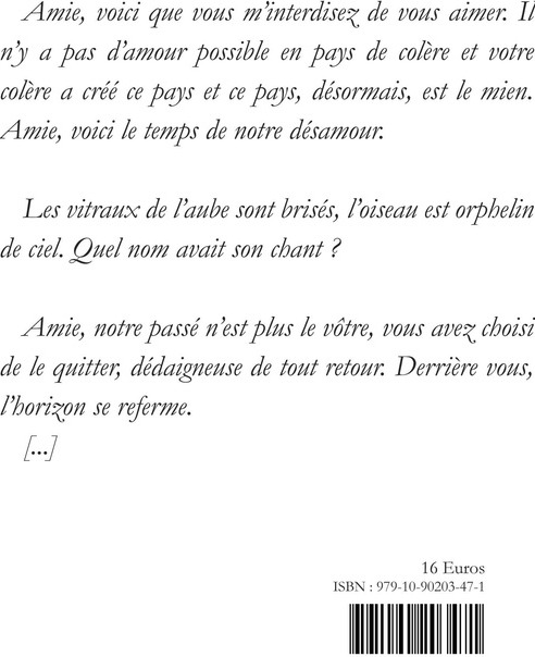 Quatrième de couverture de « Cette rive : poèmes »