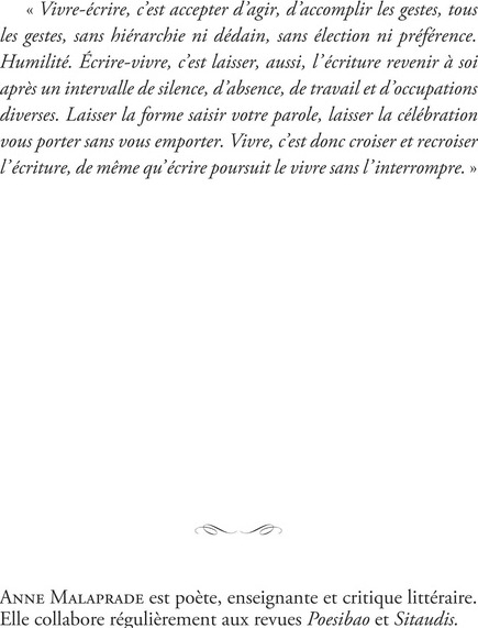 Quatrième de couverture de « Les mots font toujours des histoires : j'écris comme on lit et délie »