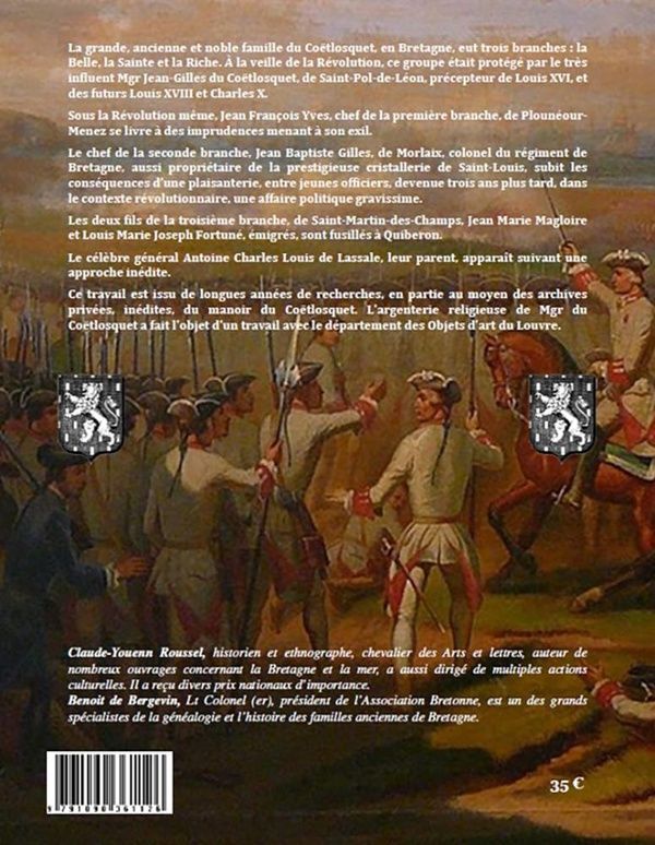 Quatrième de couverture de « lesDerniers seigneurs du Coêtlosquet 1750-1850 : le régiment de Bretagne en révolution »