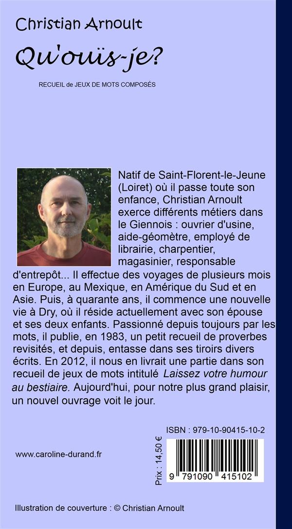 Quatrième de couverture de « QU'OUIS-JE? »