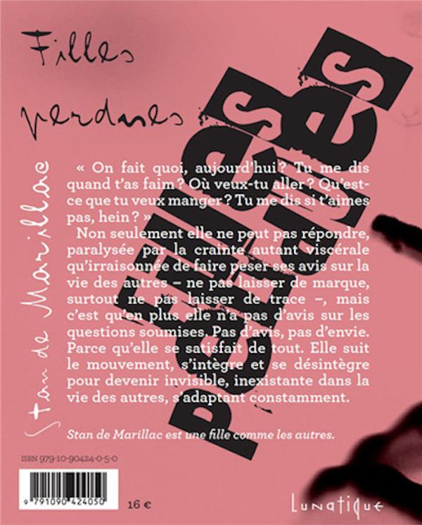 Quatrième de couverture de « FILLES PERDUES »