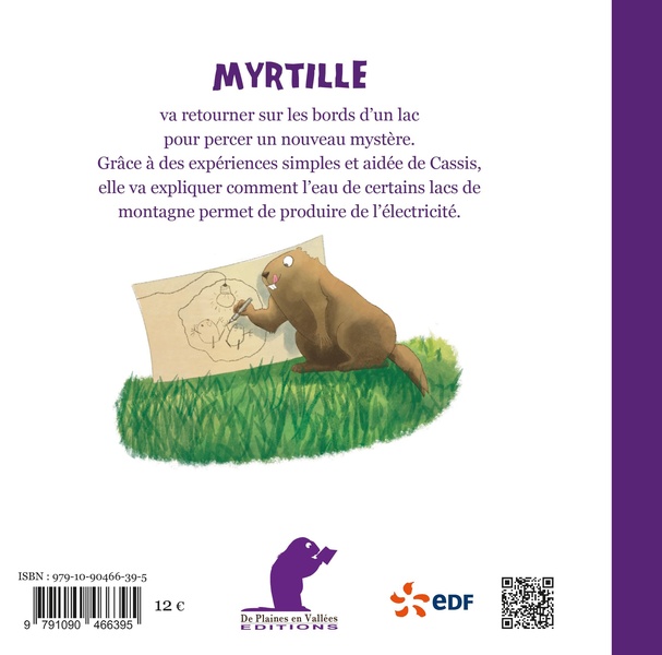 Quatrième de couverture de « Myrtille, la marmotte et la magie de l'eau »