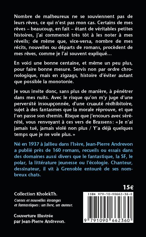 Quatrième de couverture de « D'UNE NUIT SUR L'AUTRE »