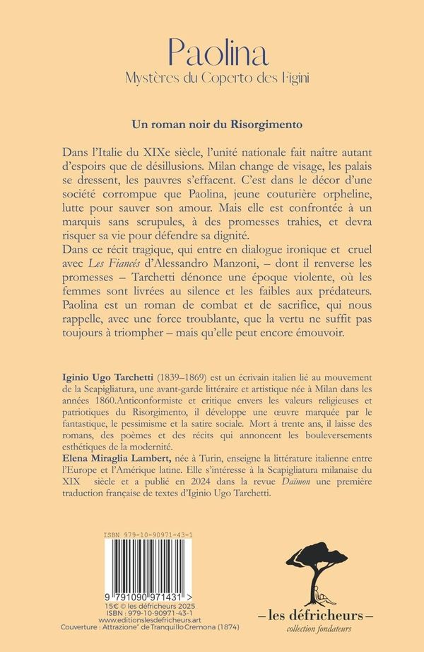 Quatrième de couverture de « Paolina : mystères du Coperto dei Figini »