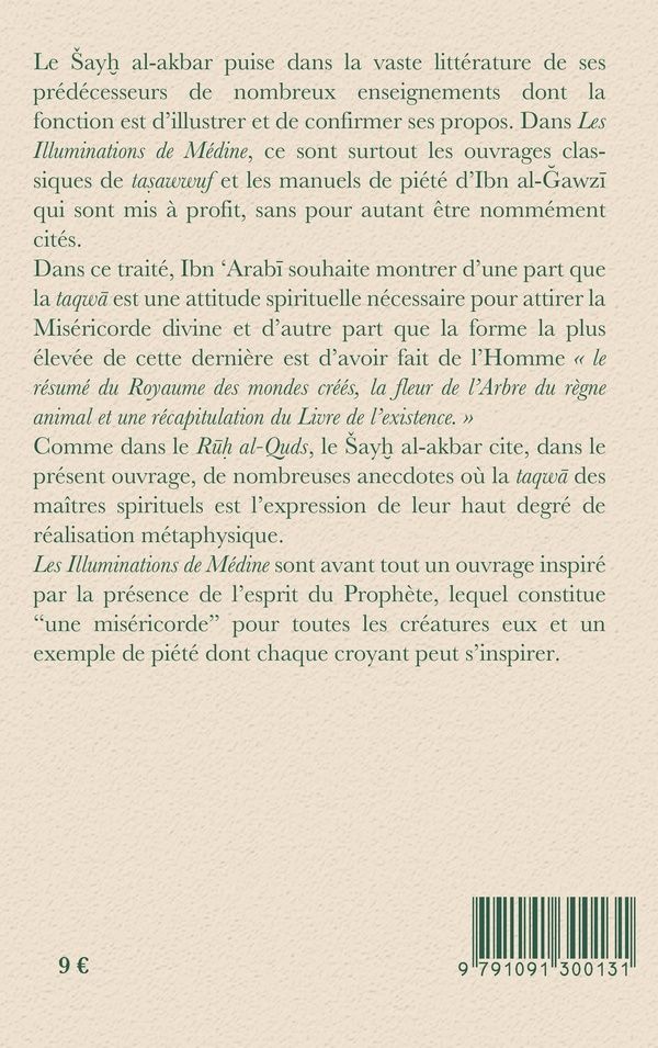 Quatrième de couverture de « LE MAWLID. FATWA SUR LA CELEBRATION DE LA NAISSANCE DU PROPHETE »