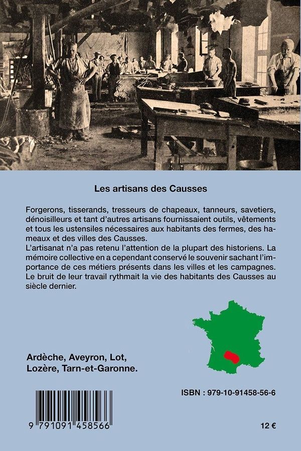 Quatrième de couverture de « Artisans des Causses »