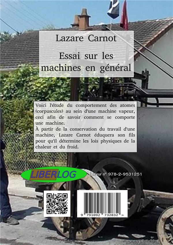 Quatrième de couverture de « ESSAI SUR LES MACHINES EN GENERAL - NOUVELLE EDITION »