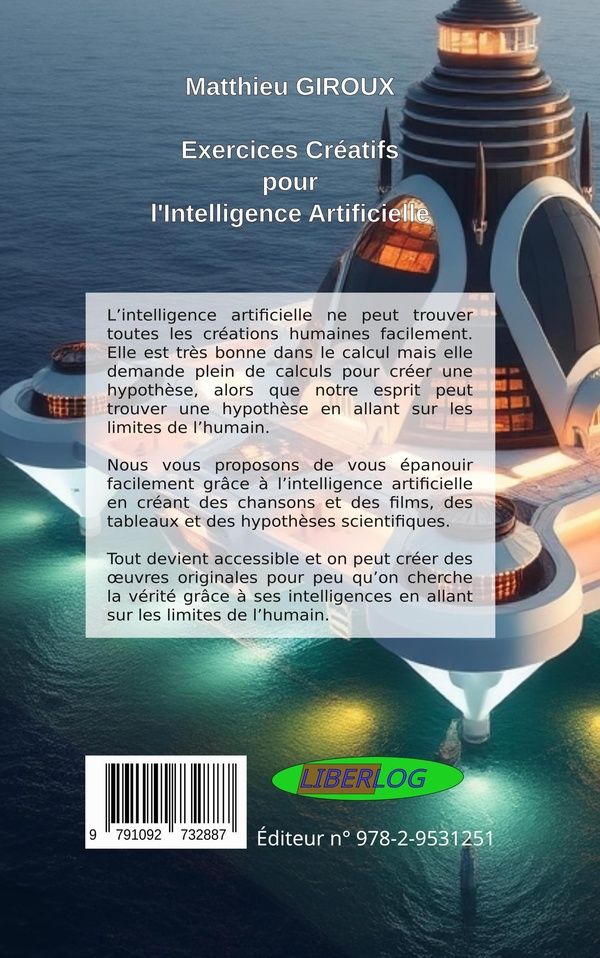 Quatrième de couverture de « Exercices créatifs pour intelligences artificielles : coaching scientifique par les solutions »