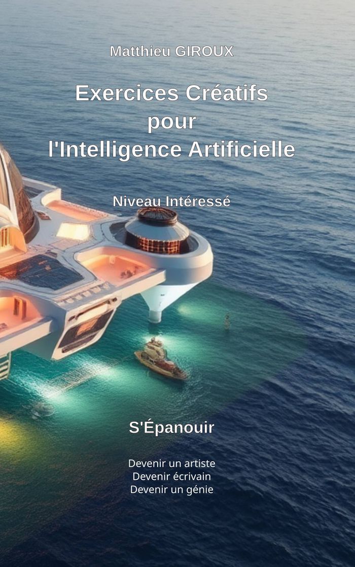 Couverture du livre « Exercices créatifs pour intelligences artificielles : coaching scientifique par les solutions » de Matthieu Giroux, librairie Les Contes Infusés à Corte
