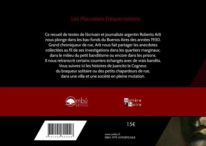 Quatrième de couverture de « LES MAUVAISES FREQUENTATIONS »