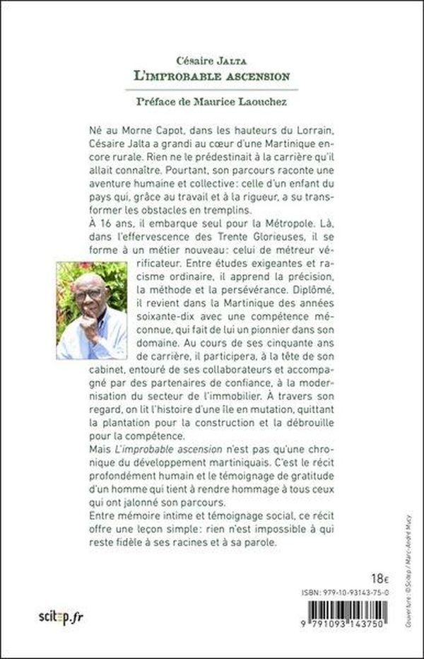 Quatrième de couverture de « L'IMPROBABLE ASCENSION - UNE TRAJECTOIRE DANS L'IMMOBILIER »