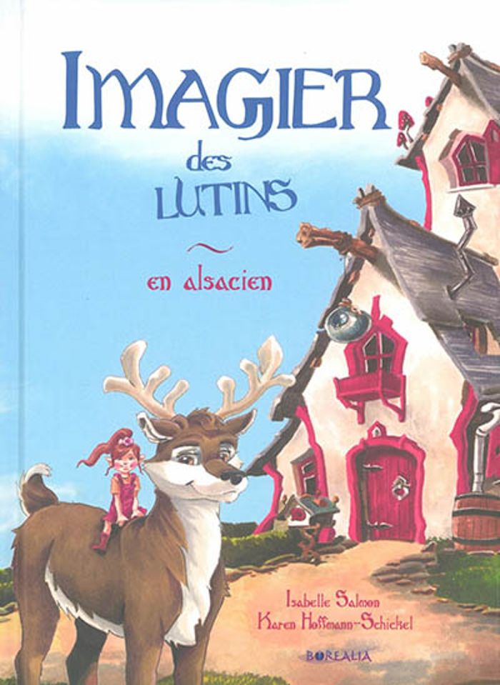 Couverture du livre « IMAGIER DES LUTINS (FRANCAIS-ALSACIEN) BILINGUE » de Salmon, librairie Les Contes Infusés à Corte
