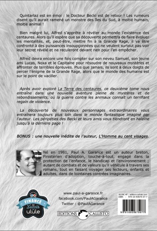 Quatrième de couverture de « L'HERITAGE DES CENTAURES »