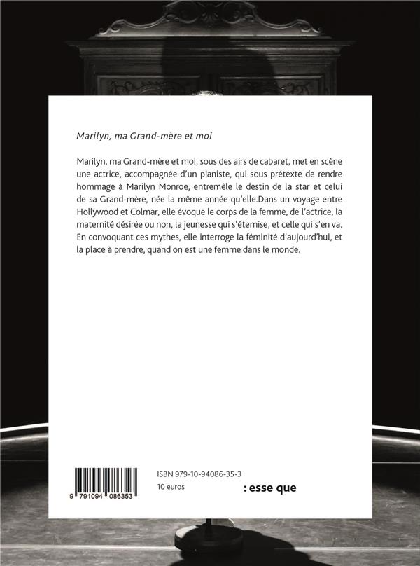 Quatrième de couverture de « MARYLIN, MA GRAND-MERE ET MOI »