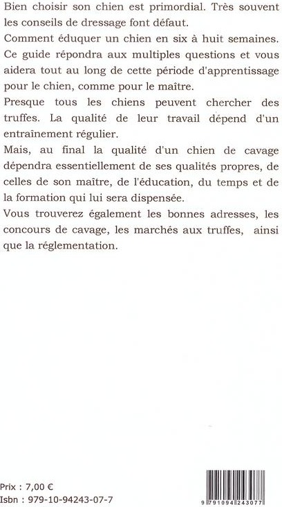 Quatrième de couverture de « CHIEN TRUFFIER »