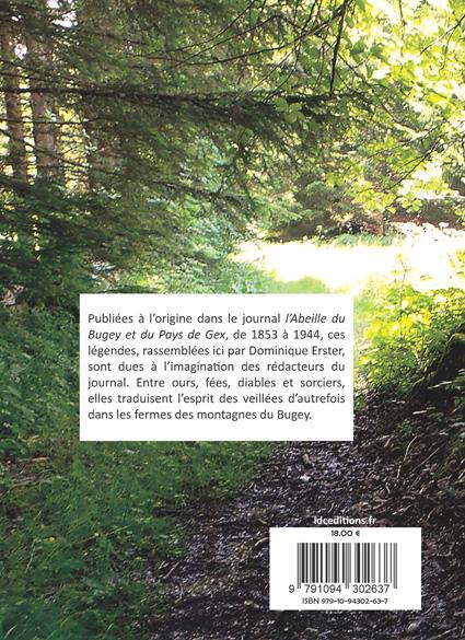 Quatrième de couverture de « LEGENDES OUBLIEES DU BUGEY »