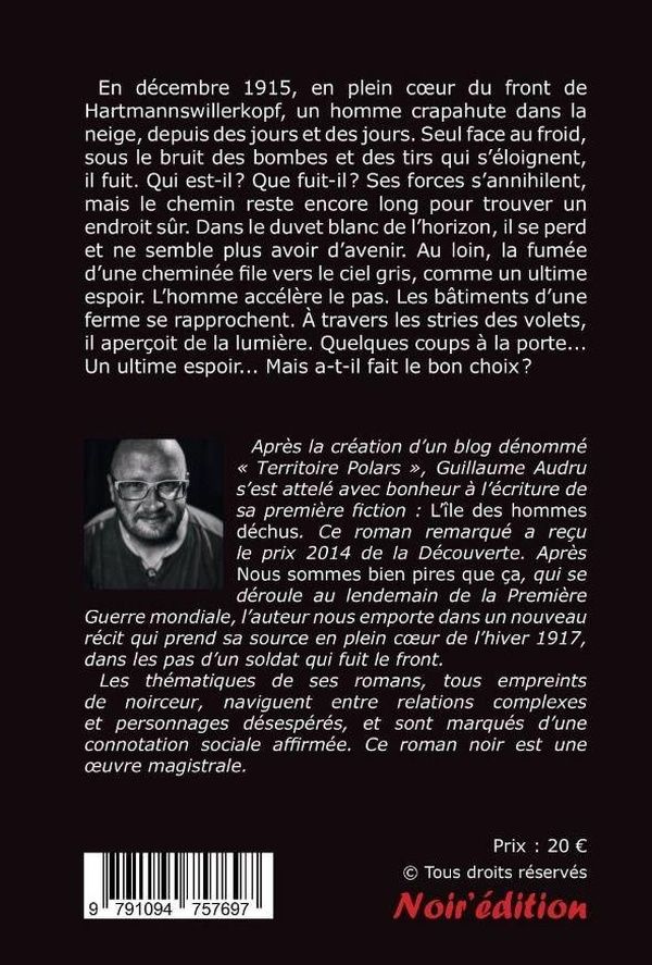 Quatrième de couverture de « Sous le fracas »