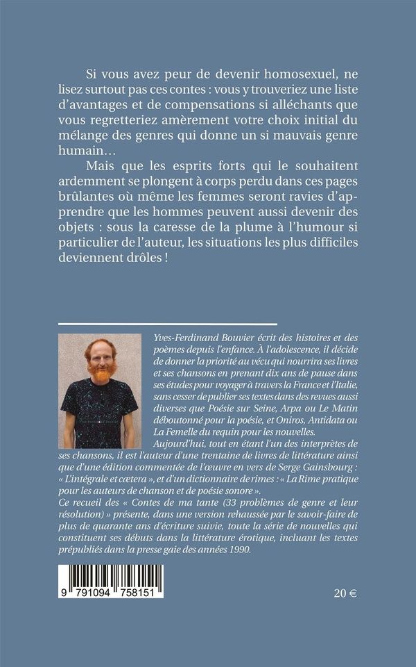 Quatrième de couverture de « CONTES DE MA TANTE (33 PROBLEMES DE GENRE ET LEUR RESOLUTION) »
