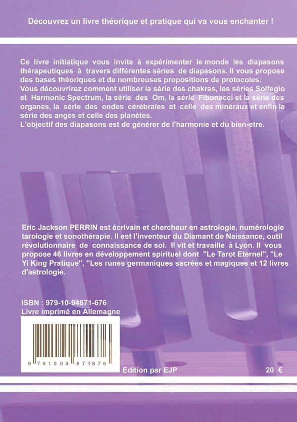 Quatrième de couverture de « LES DIAPASONS THERAPEUTIQUES - 1: LES FONDATIONS VERSION FEVRIER 2026 »