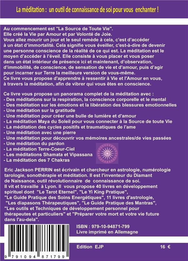 Quatrième de couverture de « LE LIVRE PRATIQUE DES MEDITATIONS - JUIN 2023 »