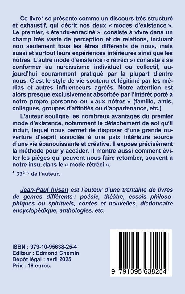 Quatrième de couverture de « Vivre grand »