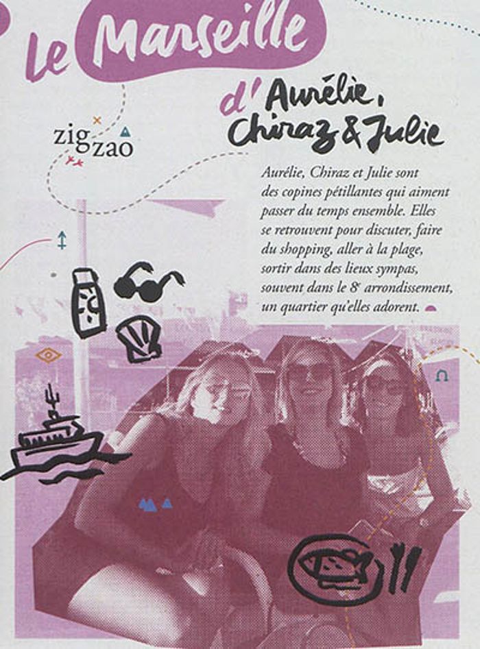 Couverture du livre « LE MARSEILLE D'AURELIE, CHIRAZ, ET JULIE - CARNET D'EXPERIENCES » de Paillet Camille, librairie Les Contes Infusés à Corte