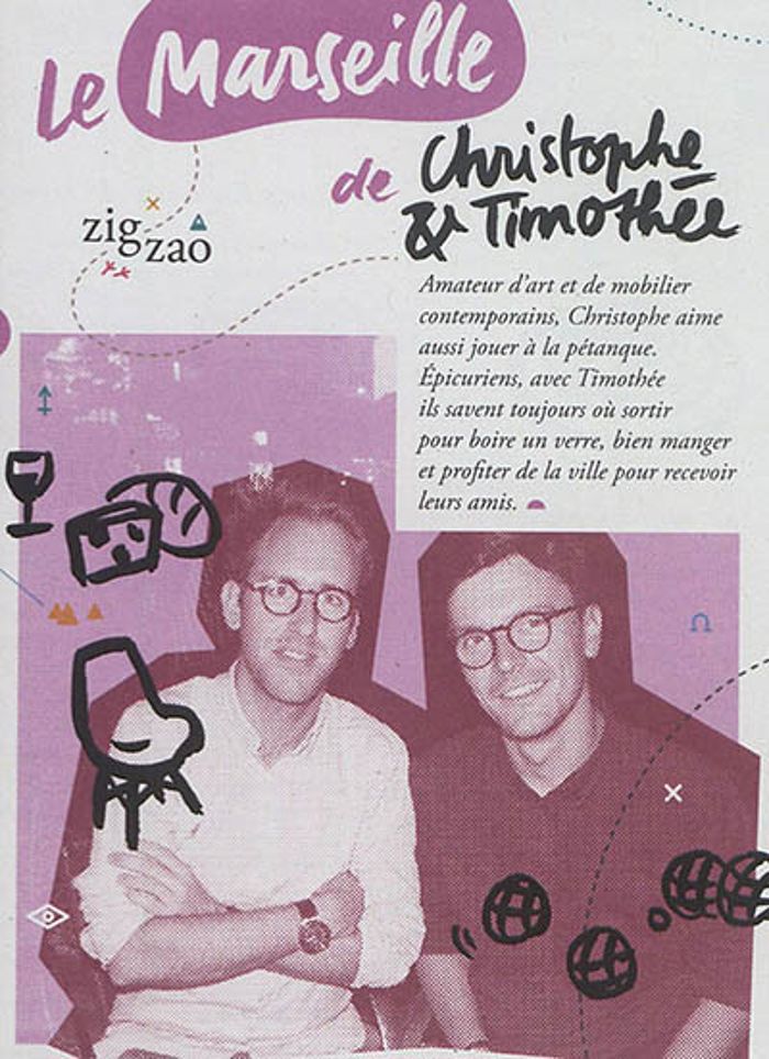 Couverture du livre « LE MARSEILLE DE CHRISTOPHE & TIMOTHEE - CARNET D'EXPERIENCES » de Paillet Camille, librairie Les Contes Infusés à Corte