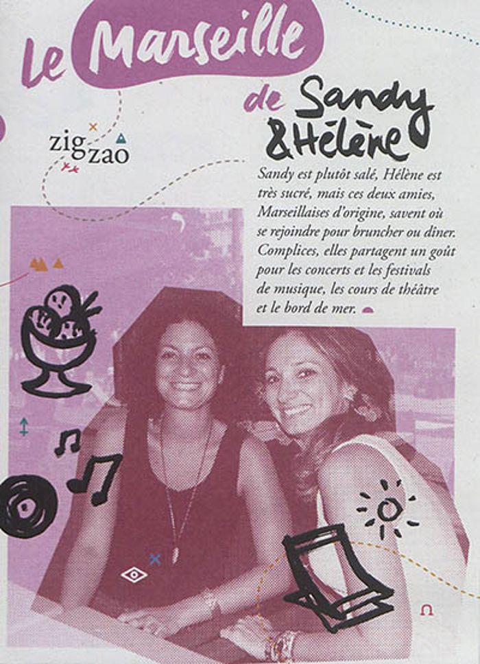 Couverture du livre « LE MARSEILLE DE SANDY & HELENE - CARNET D'EXPERIENCES », librairie Les Contes Infusés à Corte