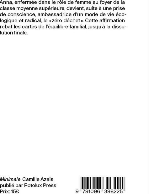 Quatrième de couverture de « Minimale »