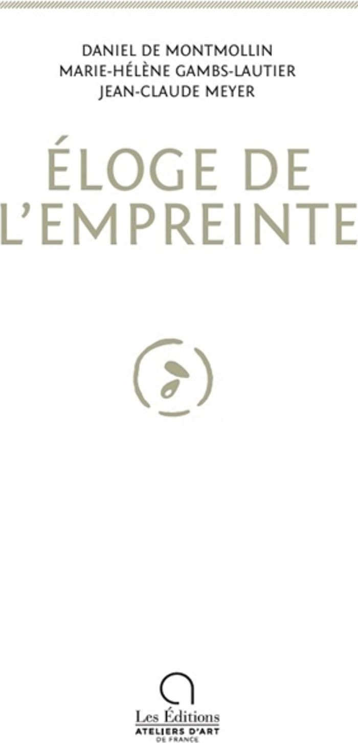 Couverture du livre « Éloge de l'empreinte », librairie Les Contes Infusés à Corte