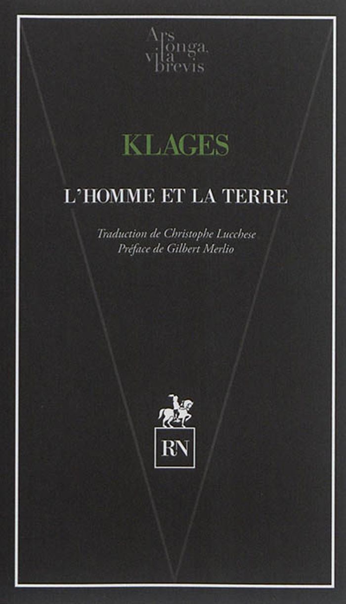 Couverture du livre « L'HOMME ET LA TERRE » de Ludwig Klages, librairie Les Contes Infusés à Corte