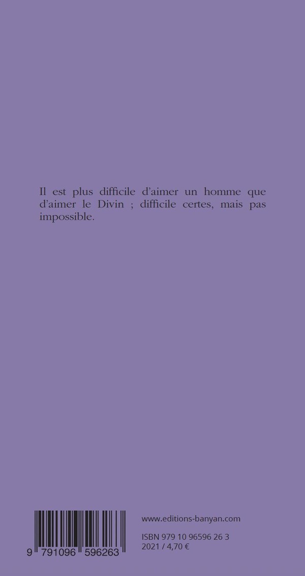 Quatrième de couverture de « L'AMOUR HUMAIN »