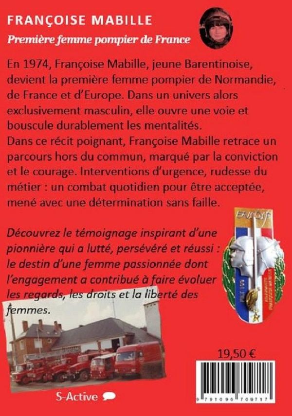 Quatrième de couverture de « Première femme pompier de France »