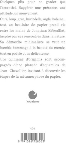 Quatrième de couverture de « Origami sauvage »