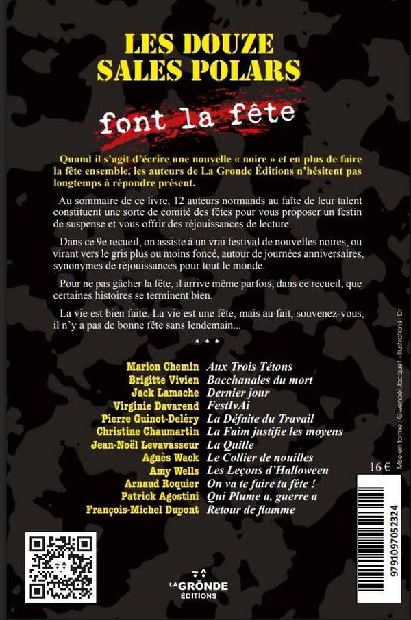 Quatrième de couverture de « Les douze sales polars font la fête »