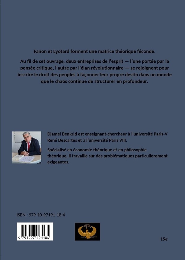 Quatrième de couverture de « L'engagement intellectuel et politique de Fanon et Lyotard durant la révolution algérienne »