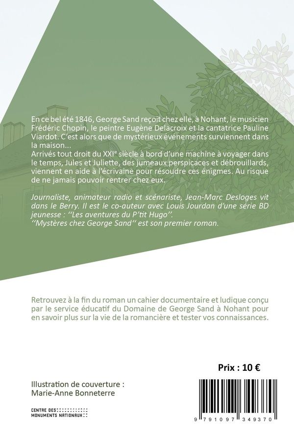 Quatrième de couverture de « Mystères chez George Sand »
