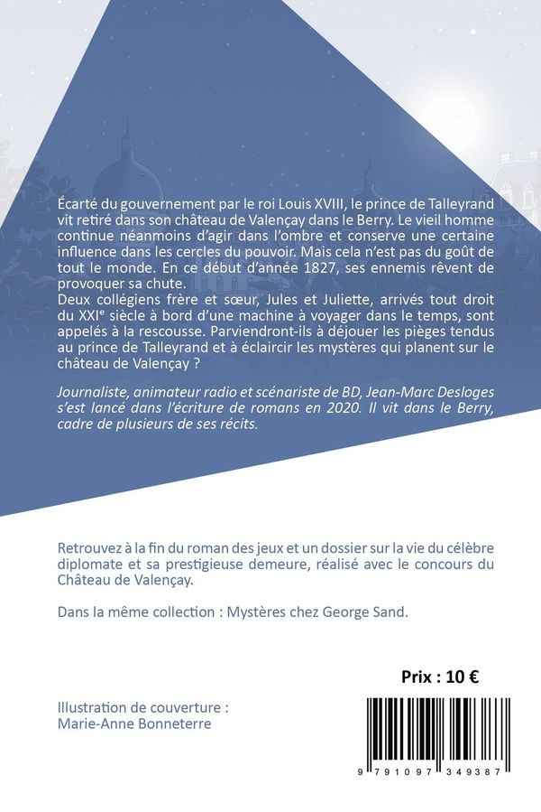 Quatrième de couverture de « Mystères chez Talleyrand »