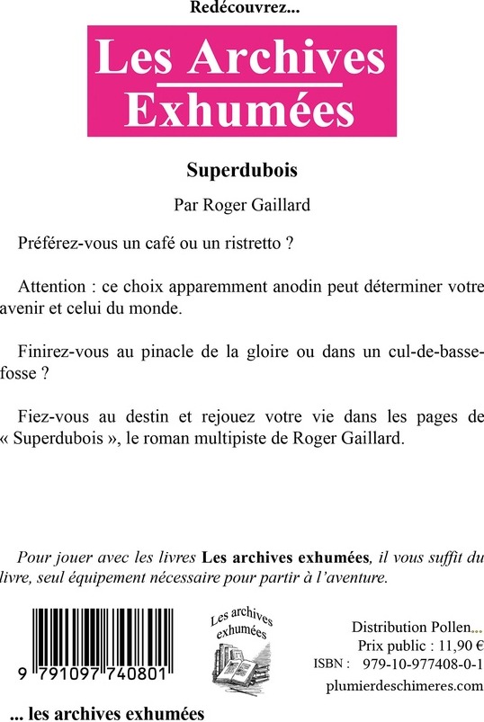 Quatrième de couverture de « Superdubois »