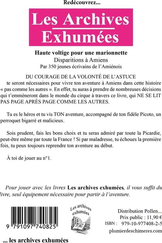 Quatrième de couverture de « HAUTE VOLTIGE POUR UNE MARIONNETTE »