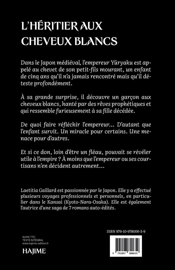Quatrième de couverture de « L'HERITIER AUX CHEVEUX BLANCS »