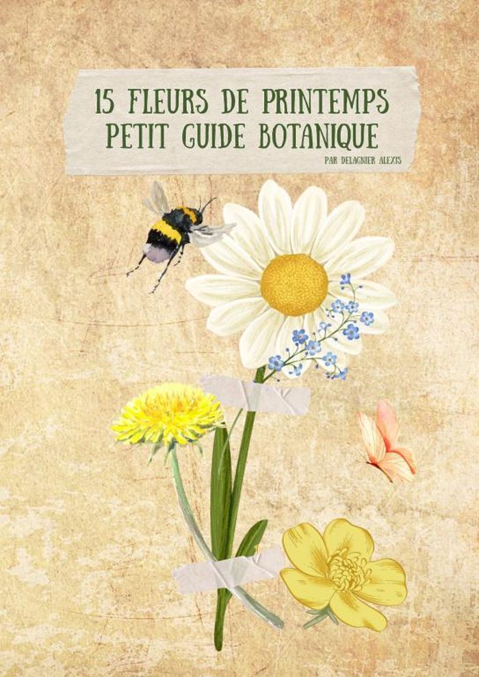 Couverture du livre « 15 fleurs de printemps : la balade botanique » de Alexis Delagnier, librairie Les Contes Infusés à Corte
