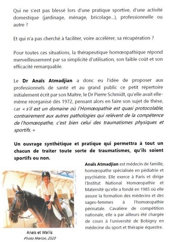 Quatrième de couverture de « Traitement des traumatisés par la médication homéopathique : un manuel pratique destiné aux professionnels de santé ainsi qu'à tout public »