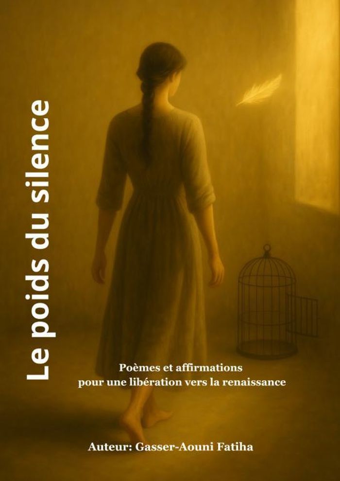 Couverture du livre « Le poids du silence : poèmes et affirmation pour une libération vers la renaissance » de Fatiha Gasser-Aouni, librairie Les Contes Infusés à Corte