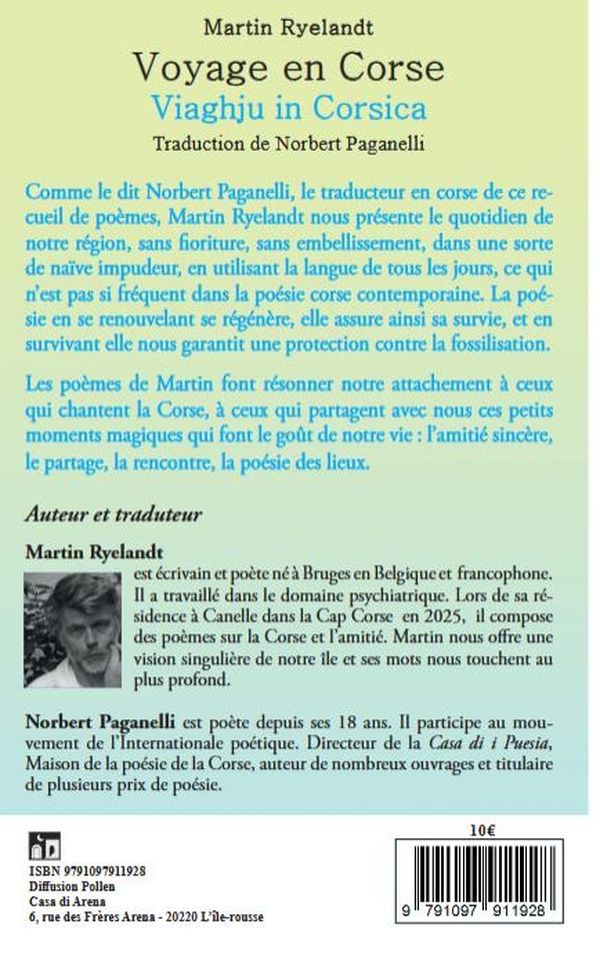 Quatrième de couverture de « VOYAGE EN CORSE - VIAGHJU IN CORSICA »