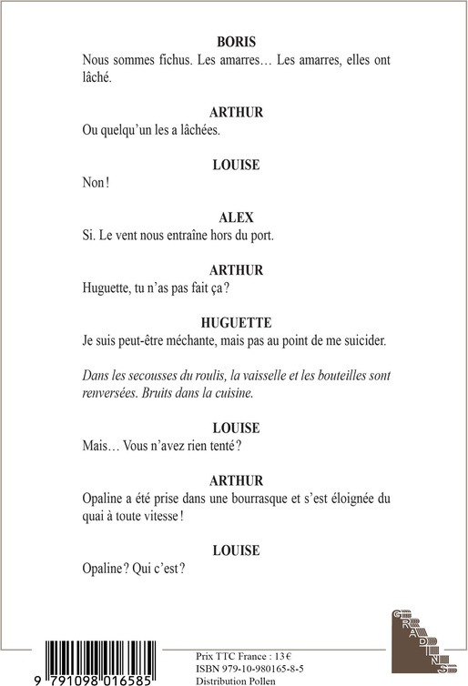 Quatrième de couverture de « LA BARGE DE MARSEILLE »