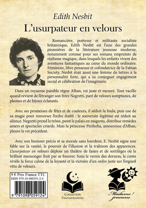 Quatrième de couverture de « L'usurpateur en velours »
