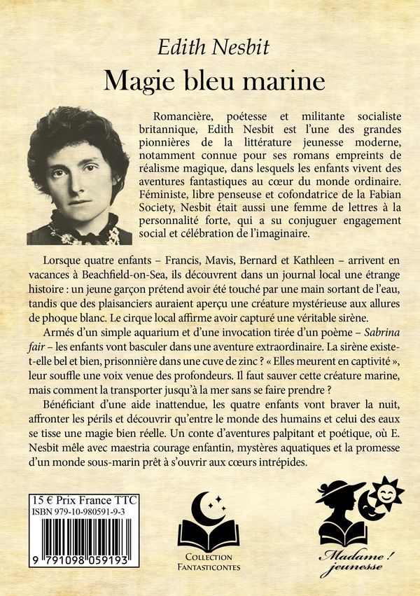 Quatrième de couverture de « Magie bleu marine »