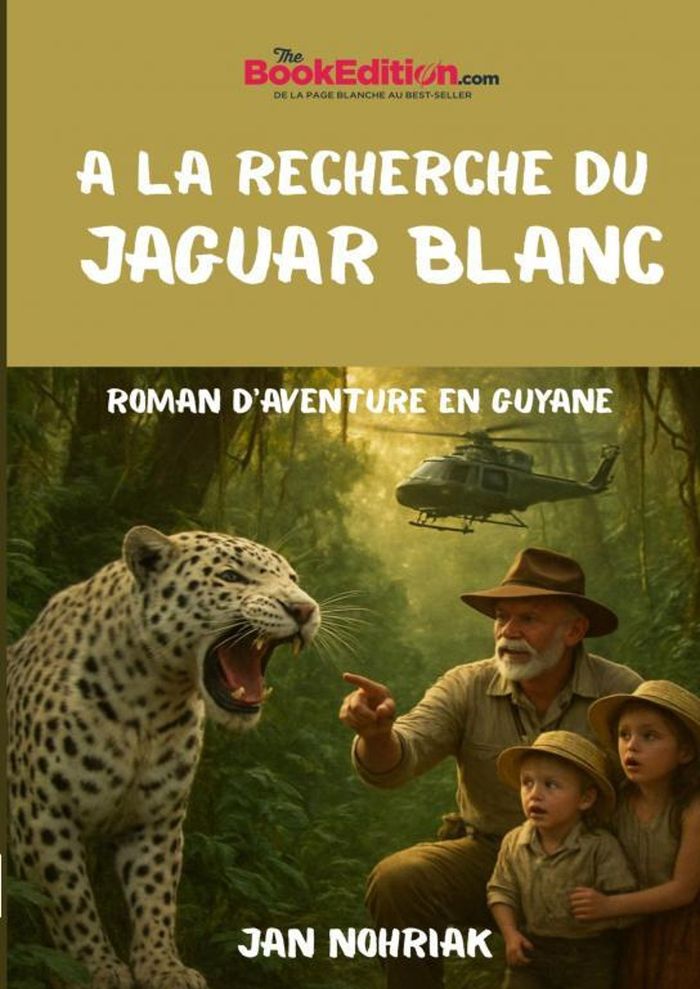 Couverture du livre « A LA RECHERCHE DU JAGUAR BLANC » de Nohriak Jan, librairie Les Contes Infusés à Corte