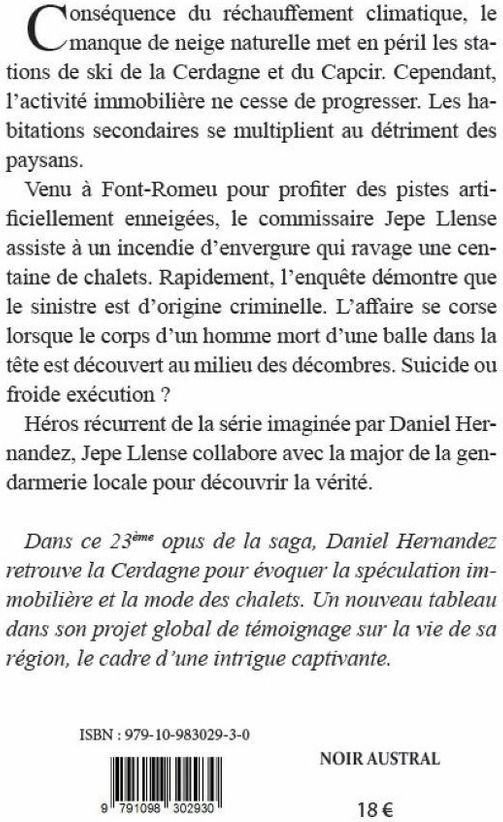 Quatrième de couverture de « Incendies »